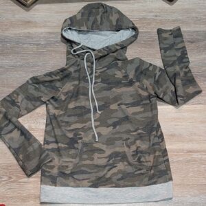 Camouflage Hoodie with Drawstring